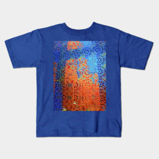 Blue and orange vector design Kids T-Shirt